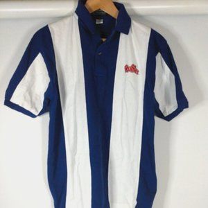 Vtg Ruffles Polo Shirt Wide Stripes Embroidered Logo Inner Harbor Mens L Chips